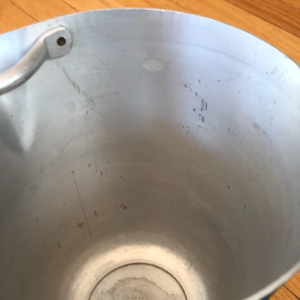 Vintage Mid-Century Modern Aluminum and Brass Pitcher